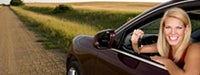 Woman in car