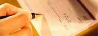 Writing on a check
