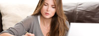 Woman working on papers