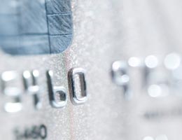 Close up shot of credit card