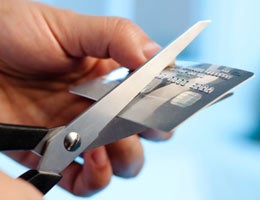 Cutting credit card in half