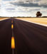 small open road in desert