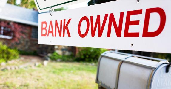 'Bank owned' sign