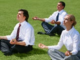 Bank executive yoga