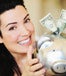 Woman holding piggy bank