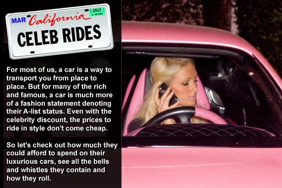 Top celebrities and their pricey rides