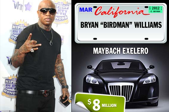 Top celebrities and their pricey rides - Bryan Birdman Williams