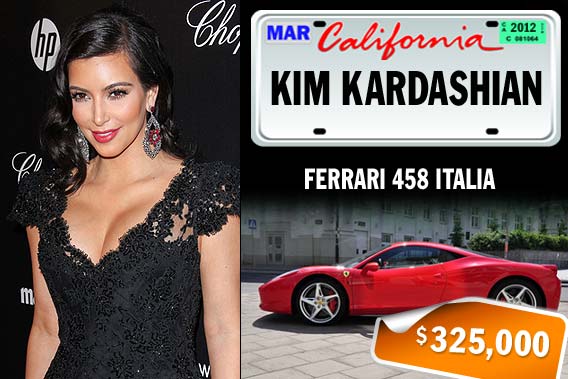 Reality TV star Kim Kardashian recently purchased this Ferrari 458 