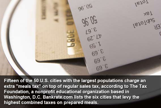 6 cities where meals tax makes dining pricy