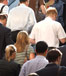 Crowd of people commuting