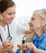 Elderly woman and doctor