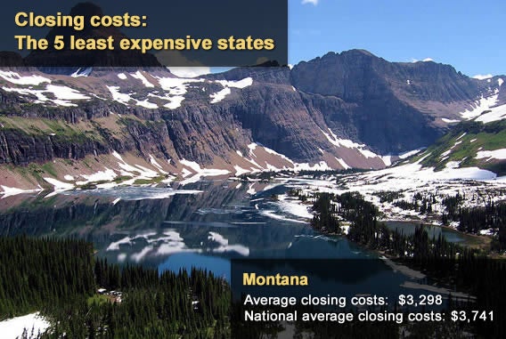 5 least expensive states