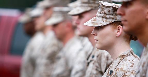 Tax filing guidelines for military personnel Formation of Marines, focus on woman Marine | iStock.com
