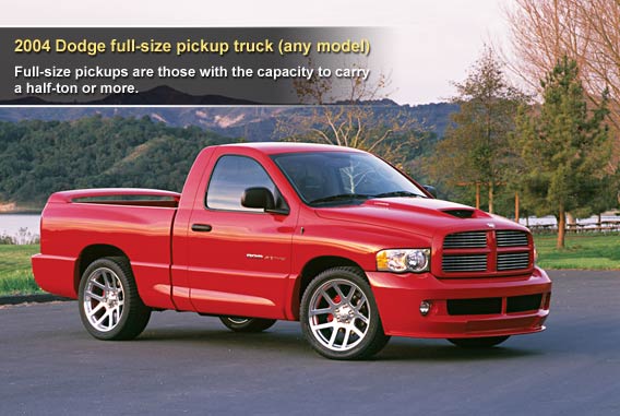 2004 Dodge full-size pickup truck (any model)