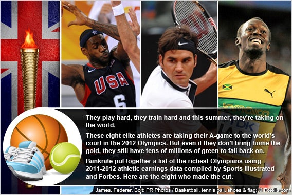 9 richest 2012 Olympians