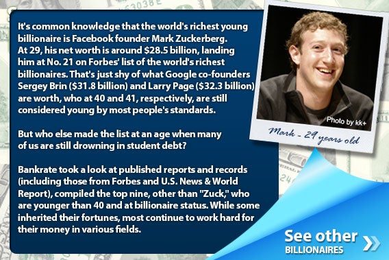 The 9 youngest billionaires in the world