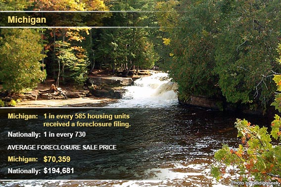 Top foreclosure states Sept. 2012: Michigan