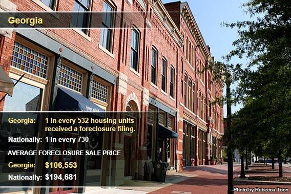 Top foreclosure states Sept. 2012: Georgia