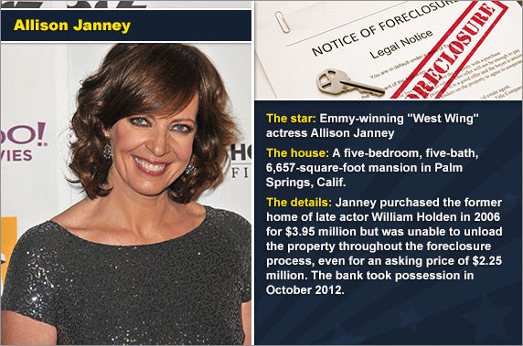 Allison Janney © Featureflash/Shutterstock.com, foreclosure document: © zimmytws/Shutterstock.com