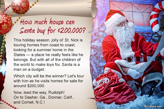 How much house can Santa buy for $200,000?