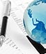 Globe pen on country financial documents © Natalia Merzlyakova / Fotolia