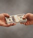 Handing over money