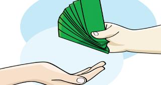 Handing money © Fejas/Shutterstock.com