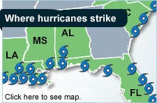 Where hurricanes strike