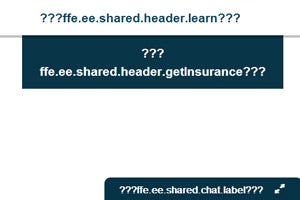 Error message received on HealthCare.gov