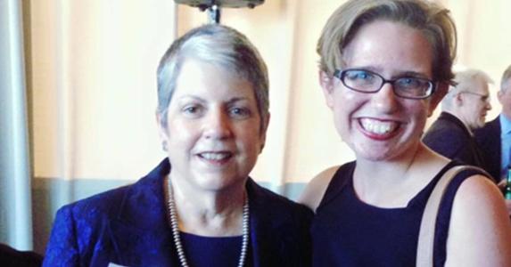 Julia Schemmer with Janet Napolitano, Former Governor of Arizona Julia Schemmer with Janet Napolitano, Former Governor of Arizona | Photo courtesy of Julia Schemmer