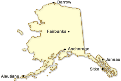 Alaska state map Alaska state map