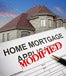 House with home application loan, and the word 'modification' stamped on the top