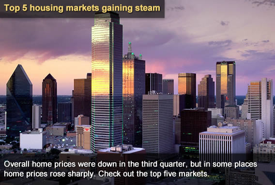 Top 5 housing markets gaining steam