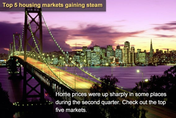 5 housing markets gaining steam