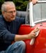 Polishing classic car