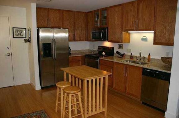 A 5-year-old condo in a midrise building in Atlanta.