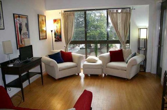 A 5-year-old condo in a midrise building in Atlanta.