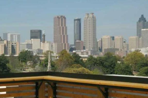 A 5-year-old condo in a midrise building in Atlanta.