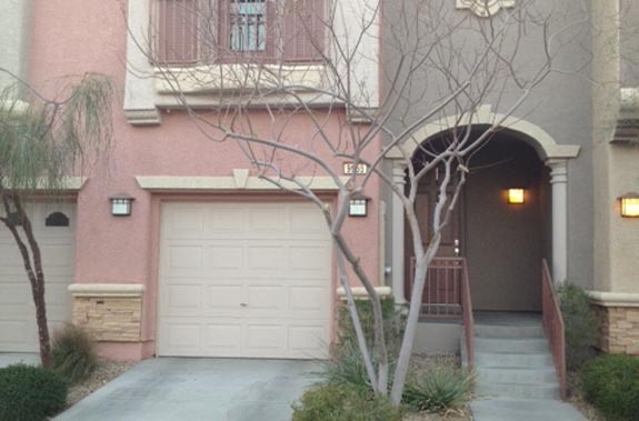 A 5-year-old Mediterranean town house in Las Vegas.