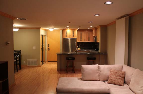 A one-bedroom condo in downtown Los Angeles.