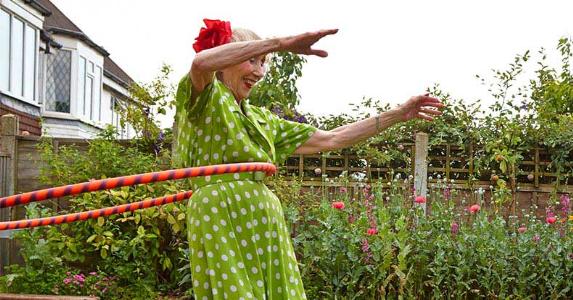 SEO headline maybe Senior woman in polka dot dress hula-hooping | David Woolley/Getty Images