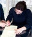 Signing papers