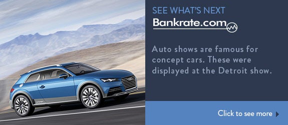 Auto shows are famous for concept cars. These were displayed at the Detroit show.