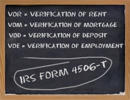 VOR, VOM, VOD, VOE and IRS Form 4506-T
