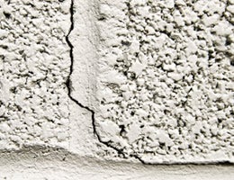 Cracked concrete