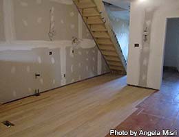 Is the cat in the wall or under the floor?