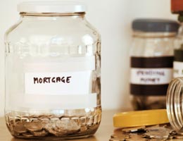 Save for down payment and closing costs