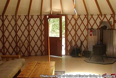 High in the mountains in a yurt