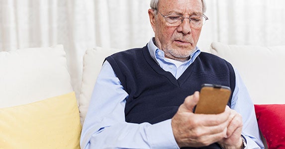Smartphone apps for seniors and caregivers © Andreas Saldavs/Shutterstock.com