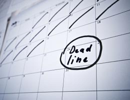Mistake No. 7: Blowing the deadline